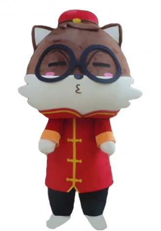 Top Sale Adorable Cartoon Squirrel With Suit And Glasses Mascot Costume