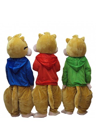 Hot Selling Pleasant Chipmunk Brothers With Colorful Top Mascot Costume