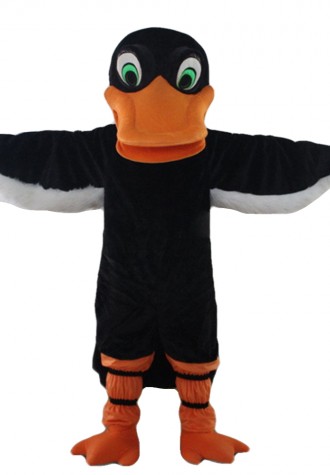 Free Shipping Funny Black Duck Mascot Costume For Adult