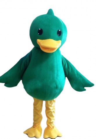 Super Cute Green Duck Mascot Costume For Theme Event