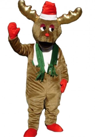 For Christmas Funny Furry Elk Mascot Costume