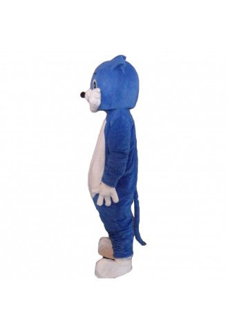 Hot Selling Cartoon Blue & White Cat Mascot Costume