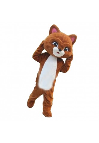 High Quality Adorable Brown Cat Mascot Costume