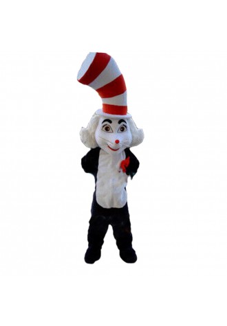 New Version Funny Cat With Tall Hat Mascot Costume