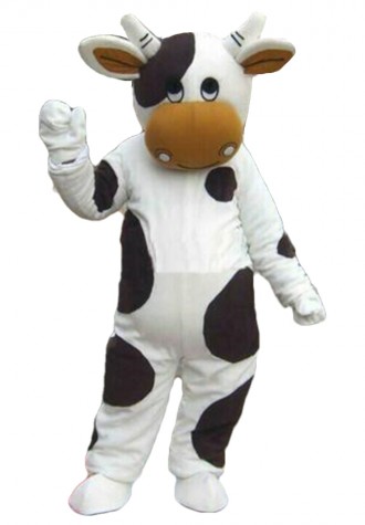 Free Shipping Polite Cow Mascot Costume