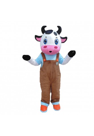 Top Sale Cartoon Cow Brothers With Rompers Mascot Costume