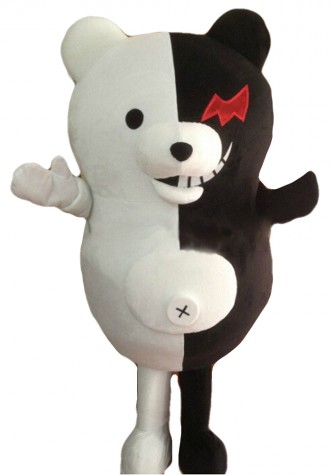 New Style Black & White Evil Bear Mascot Costume