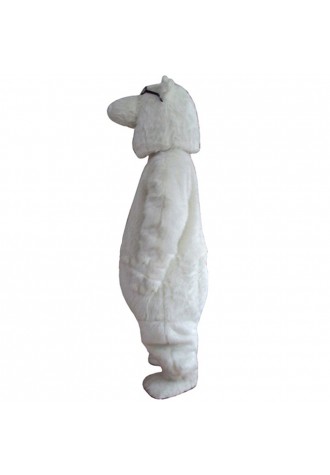 Smart Long Fur White Bear Mascot Costume