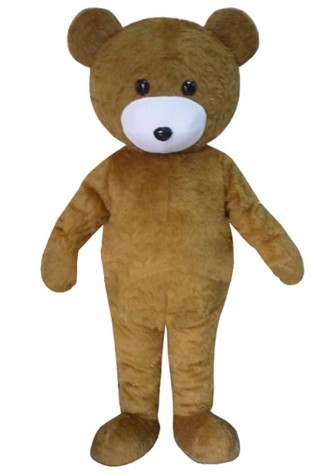 Unisex Tall Brown Bear Mascot Costume