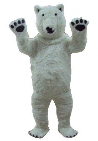 High Quality Furry White Bear Mascot Costume