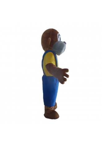 Unisex Naughty Monkey With Blue Rompers Mascot Costume