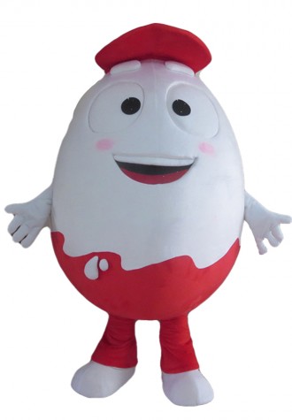 Interesting Cartoon Red & White Egg Mascot Costume