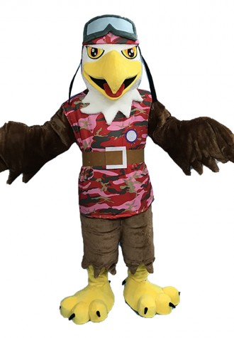 Professional Quality Pilot Eagle Mascot Costume