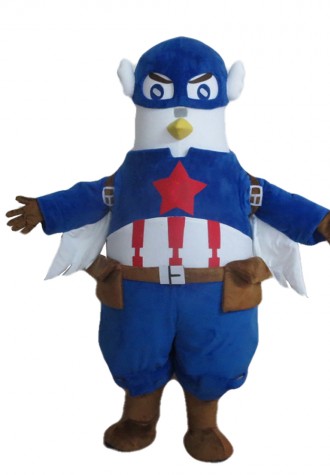 Brave Cartoon Superman Pigeon Mascot Costume
