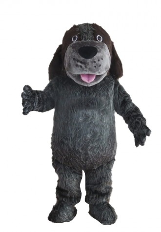 Loyal Brown & Grey Dog Mascot Costume