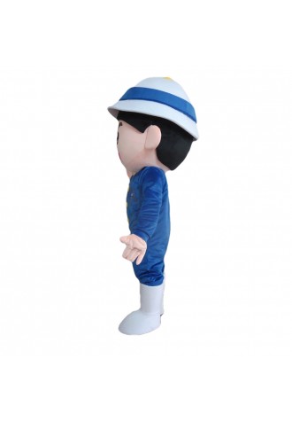 Lovely Boy Administrator With Rompers Mascot Costume