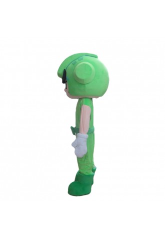 Basic Cool Green Robot Mascot Costume