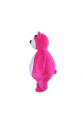 High Quality Fat Rose Red Bear Mascot Costume
