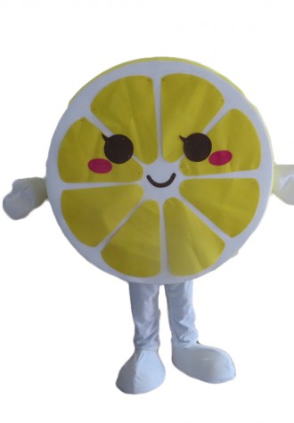 New Cartoon Yellow Lemon Slices Mascot Costume