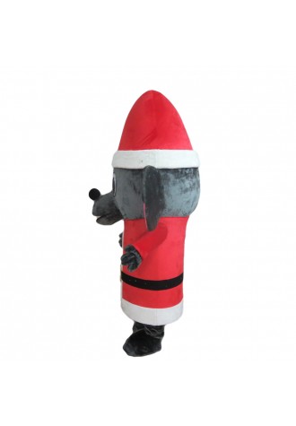 Funny Grey Christmas Mouse Mascot Costume