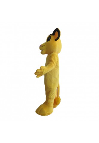 Docile Little Yellow Lion Mascot Costume