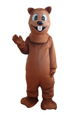 Classic Happy Brown Squirrel Mascot Costume