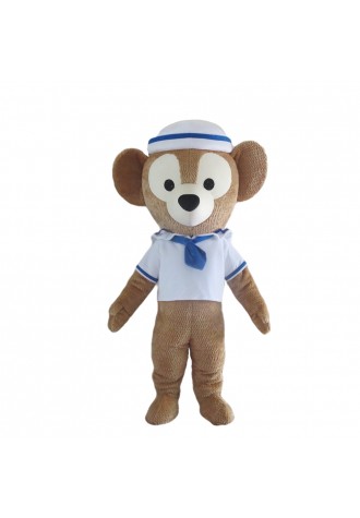 Teddy Bear With Sailor Suit And Hat Mascot Costume
