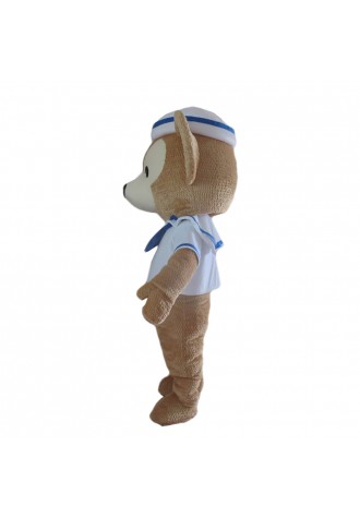 Teddy Bear With Sailor Suit And Hat Mascot Costume