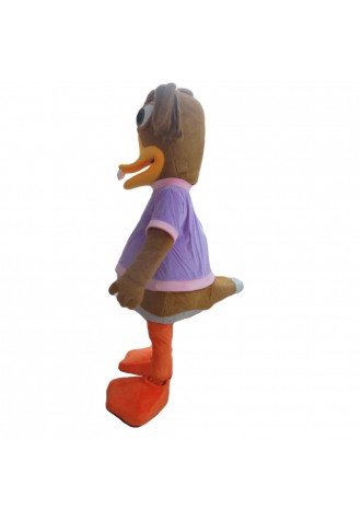 Clownish Buck Teeth Duck Mascot Costume