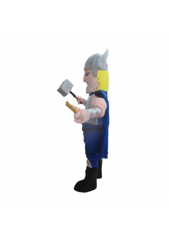 Attacking Soldier Holding Hammer Mascot Costume
