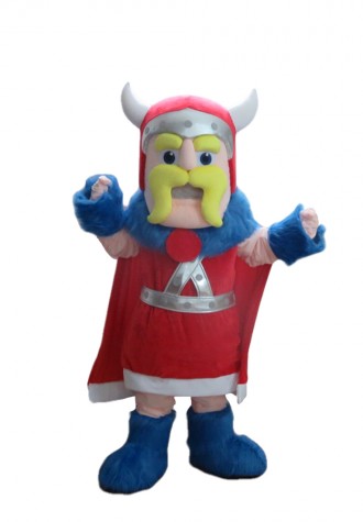 Fighting Soldier With Red Tabard Mascot Costume