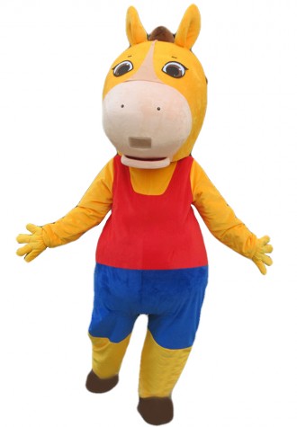 Lifesome Running Orange Horse Mascot Costume