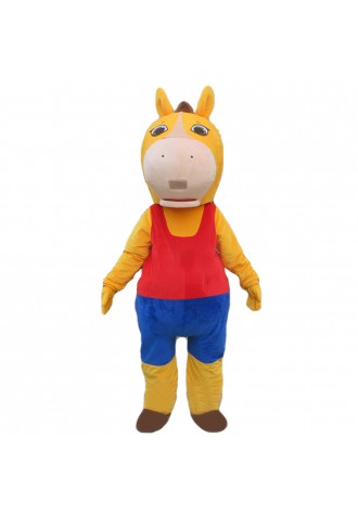 Lifesome Running Orange Horse Mascot Costume