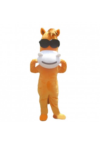 Free Shipping Basic Orange Horse Mascot Costume