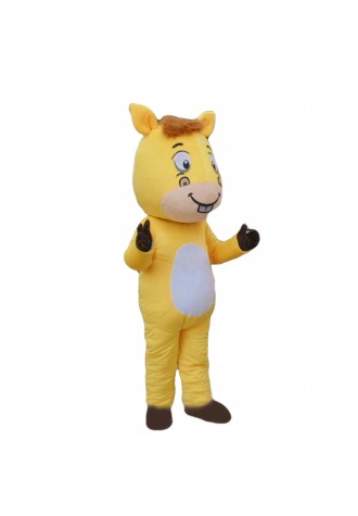 Hot Interesting Cartoon Yellow Horse Mascot Costume