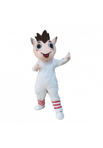 Funny Cartoon So Cute White Horse Mascot Costume