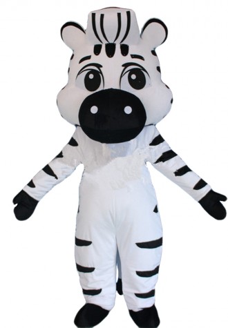 Cartoon Style Zebra Mascot Costume For Opening Event