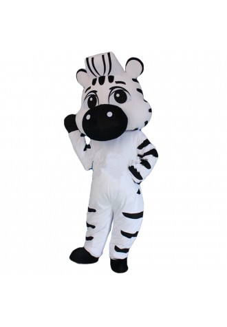 Cartoon Style Zebra Mascot Costume For Opening Event