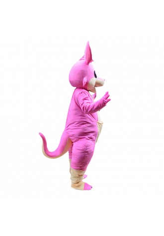For Adult Lively Pink Kangaroo Mascot Costume