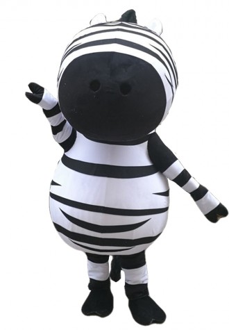 Funny Interesting Cartoon Big Head Zebra Mascot Costume