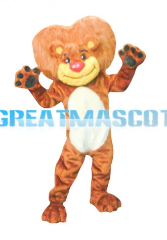New Lifesome Lion With Caring Mane Mascot Costume