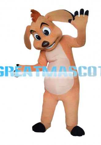 Adult Size Lovely Light Brown Dog Mascot Costume