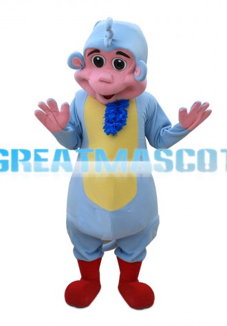 New Kind Funny Sky Blue Monkey Baby Mascot Costume