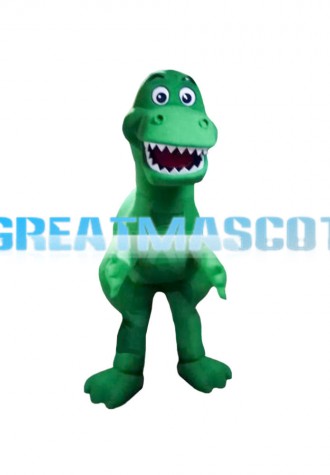 Green Little Dragon With Sharp Tooth Mascot Costume