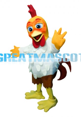 Adult Hot Interesting White Chicken Mascot Costume