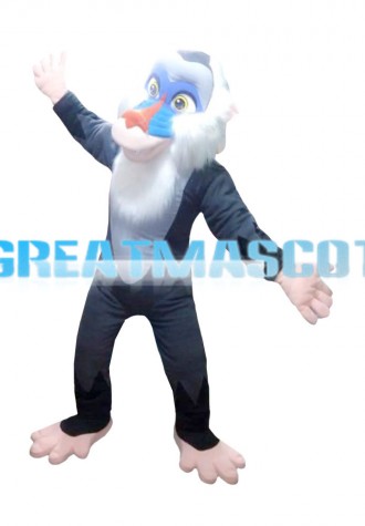 Old Blue Face Wild Monkey Mascot Costume