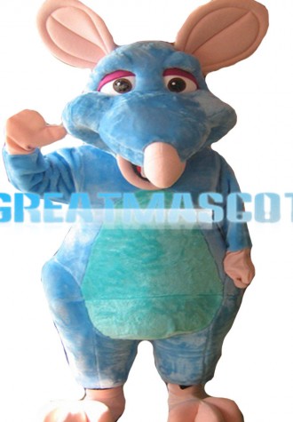 Large Funny Light Blue Mouse Mascot Costume