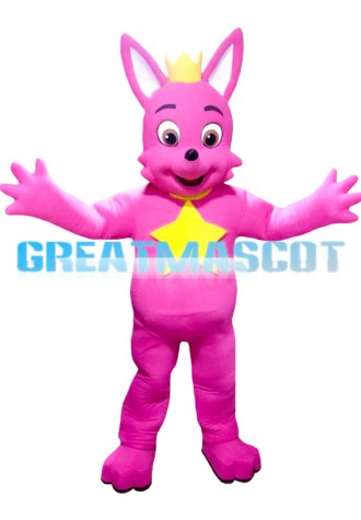 Rose Red Crown Squirrel Mascot Costume