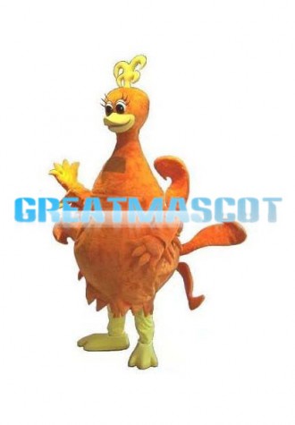 Cartoon Orange Turkey Mascot Costume For Festival