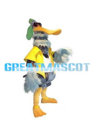 Casual Duck With Sunglasses Mascot Costume